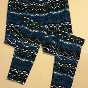 LuLaRoe Blue Tribal Leggings